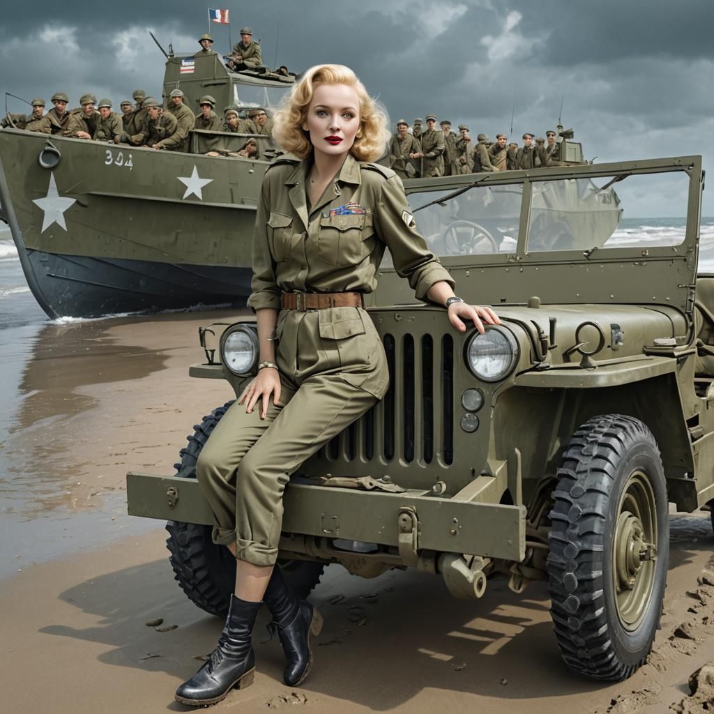 Marlene Dietrich on D-Day: A Stunning 3D Render