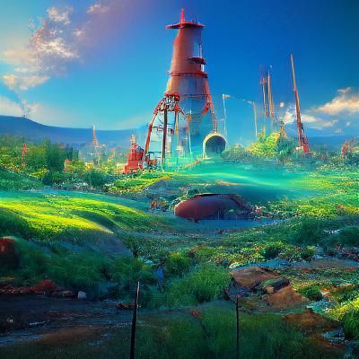 Mars in Studio Ghibli Anime Style