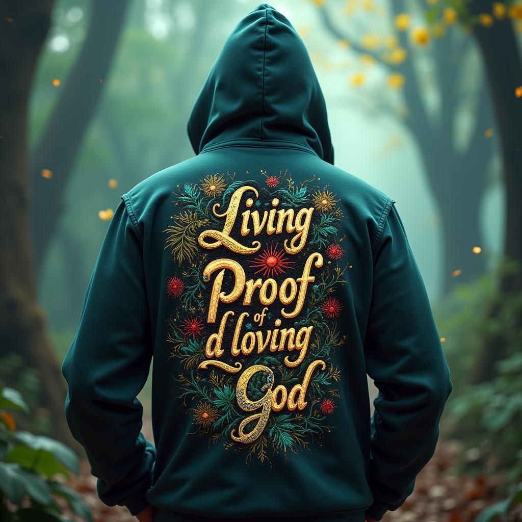 Embroidered Hoodie Design in a Mystical Realm