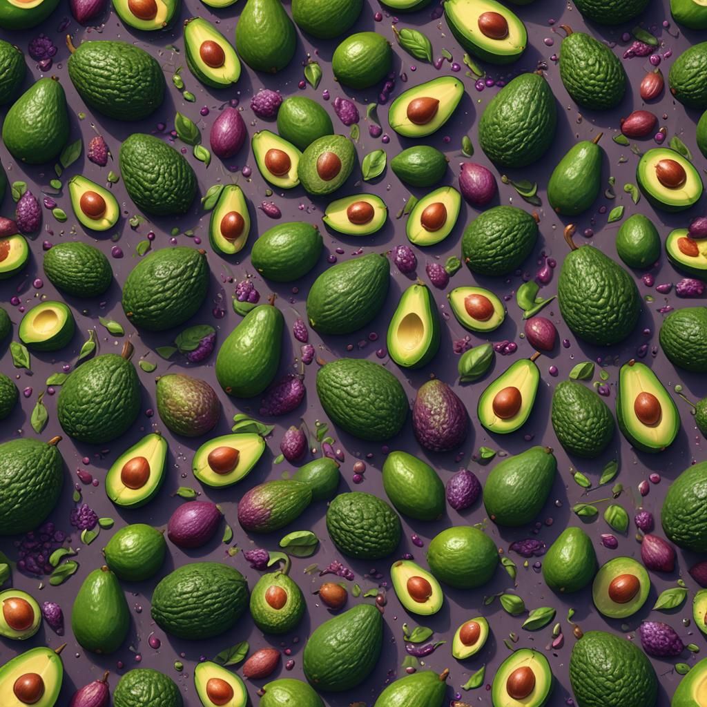Detailed Matte Painting of Avocados in Fantasy Style
