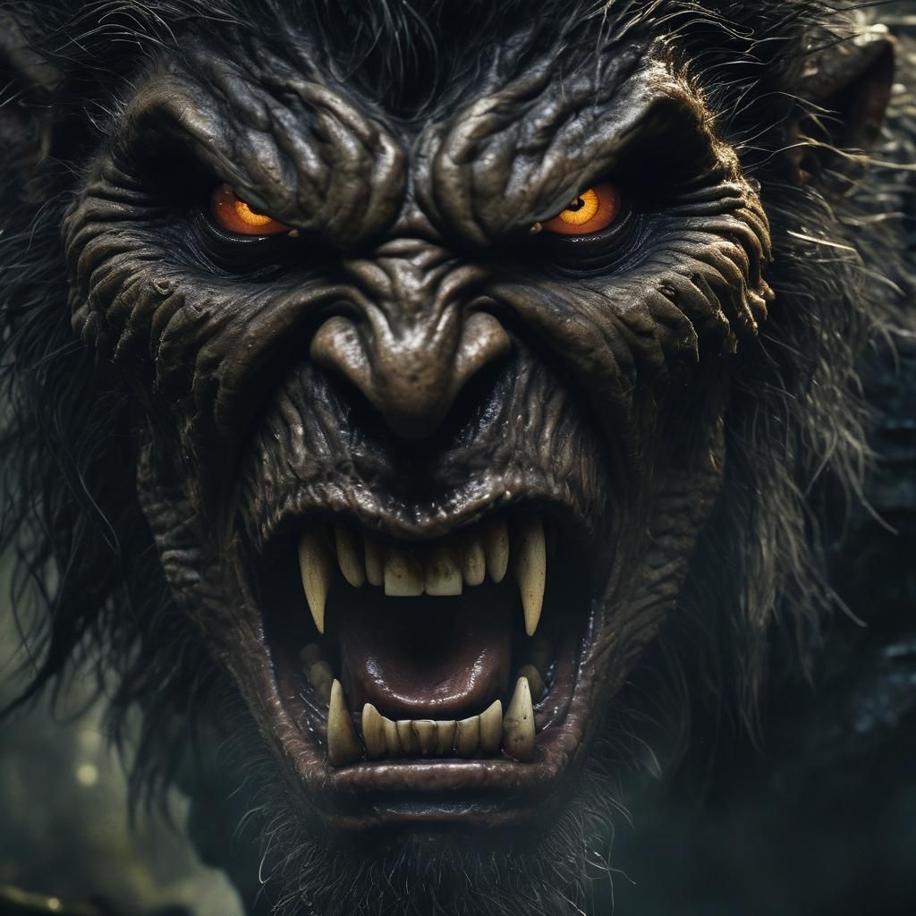 Cinematic Urukhai Warrior in Ominous Forest