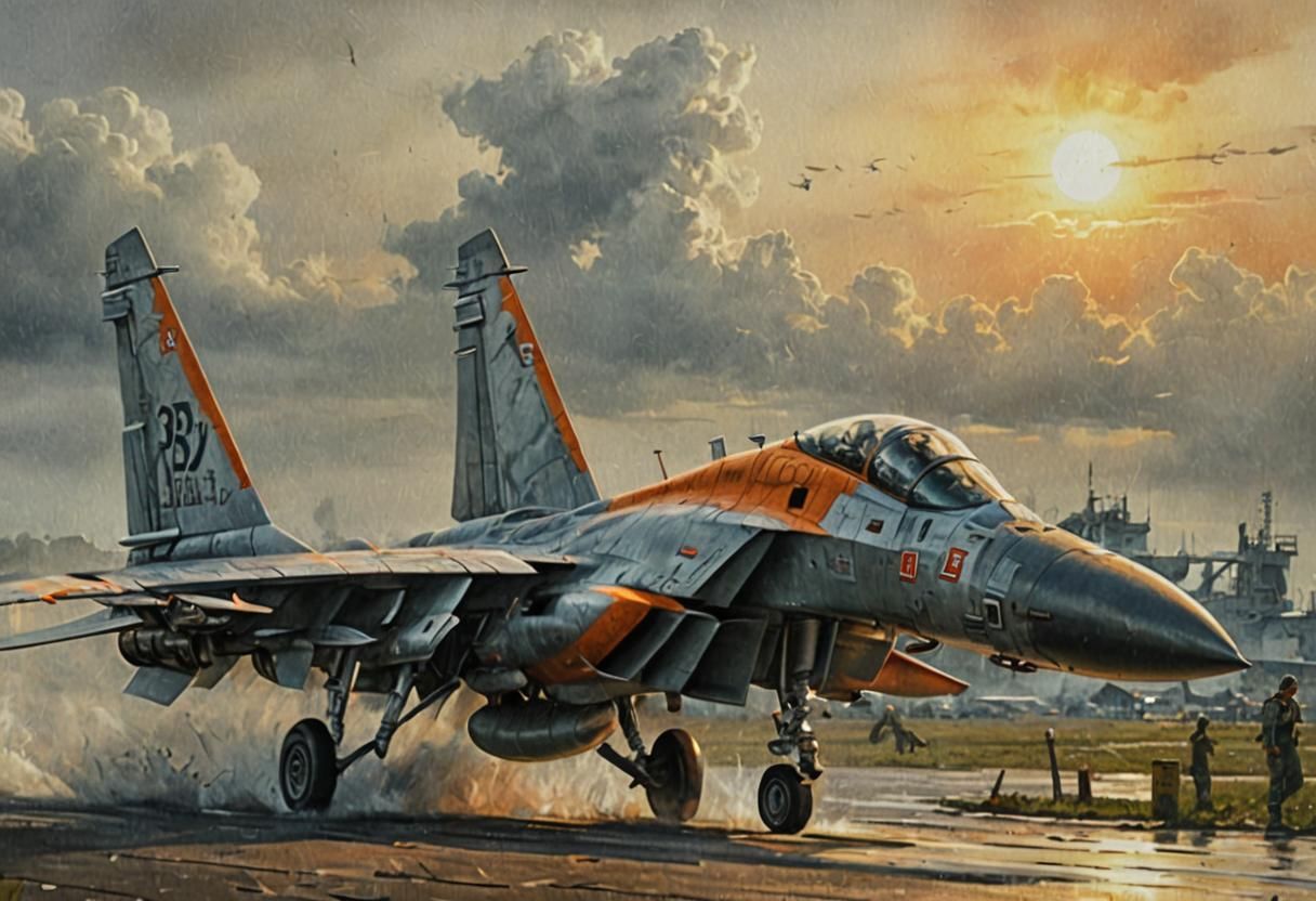 Sukhoi Su-30 Action Scene in Cinematic Style