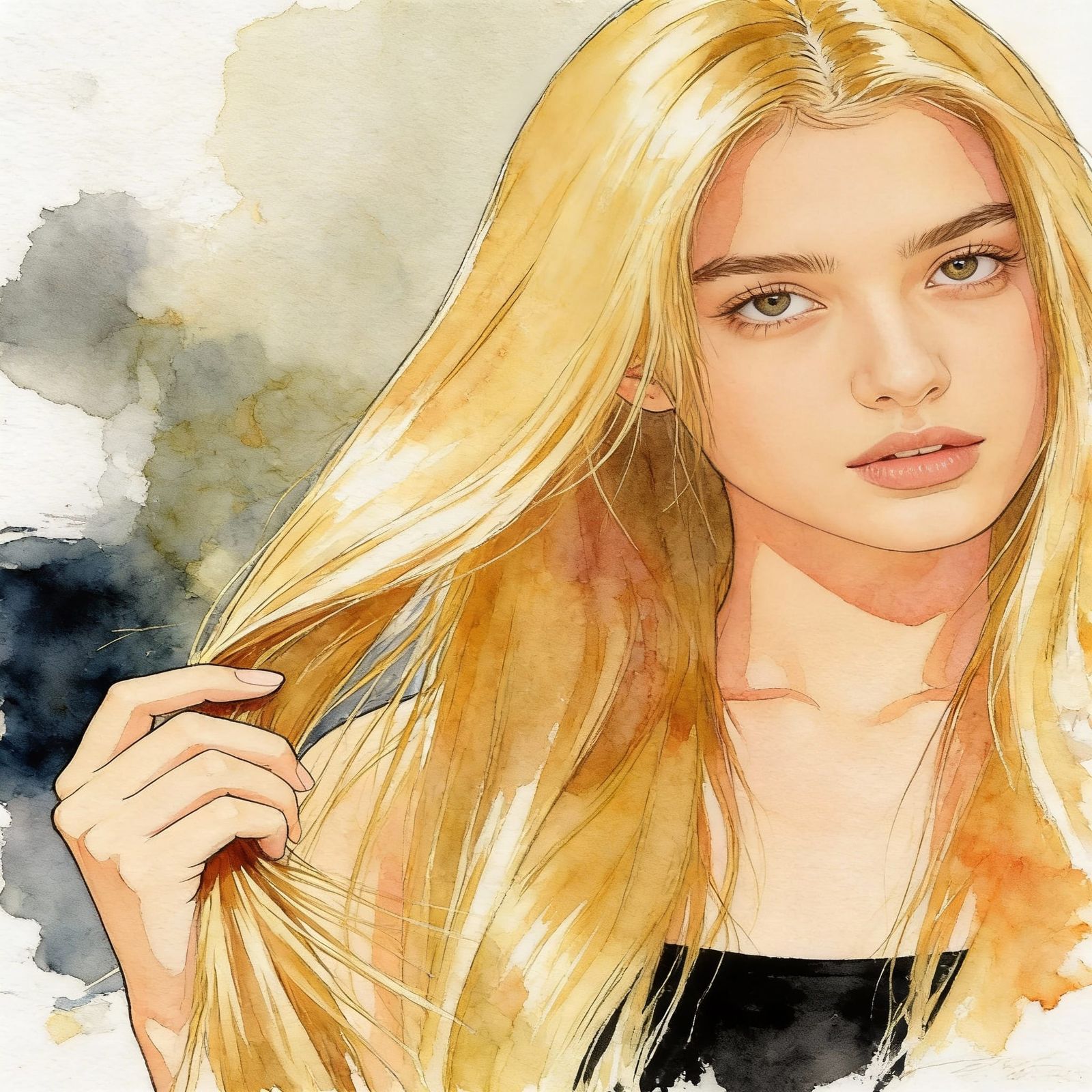 watercolour portrait