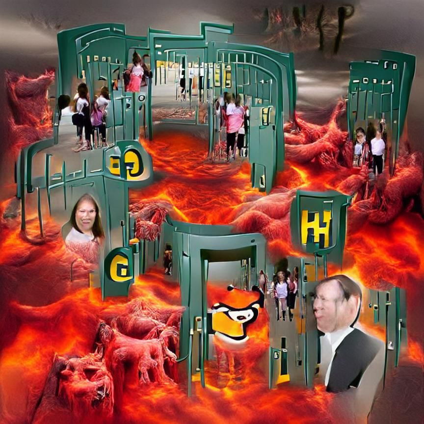 Infernal Gates Open to a Fiery Abyss