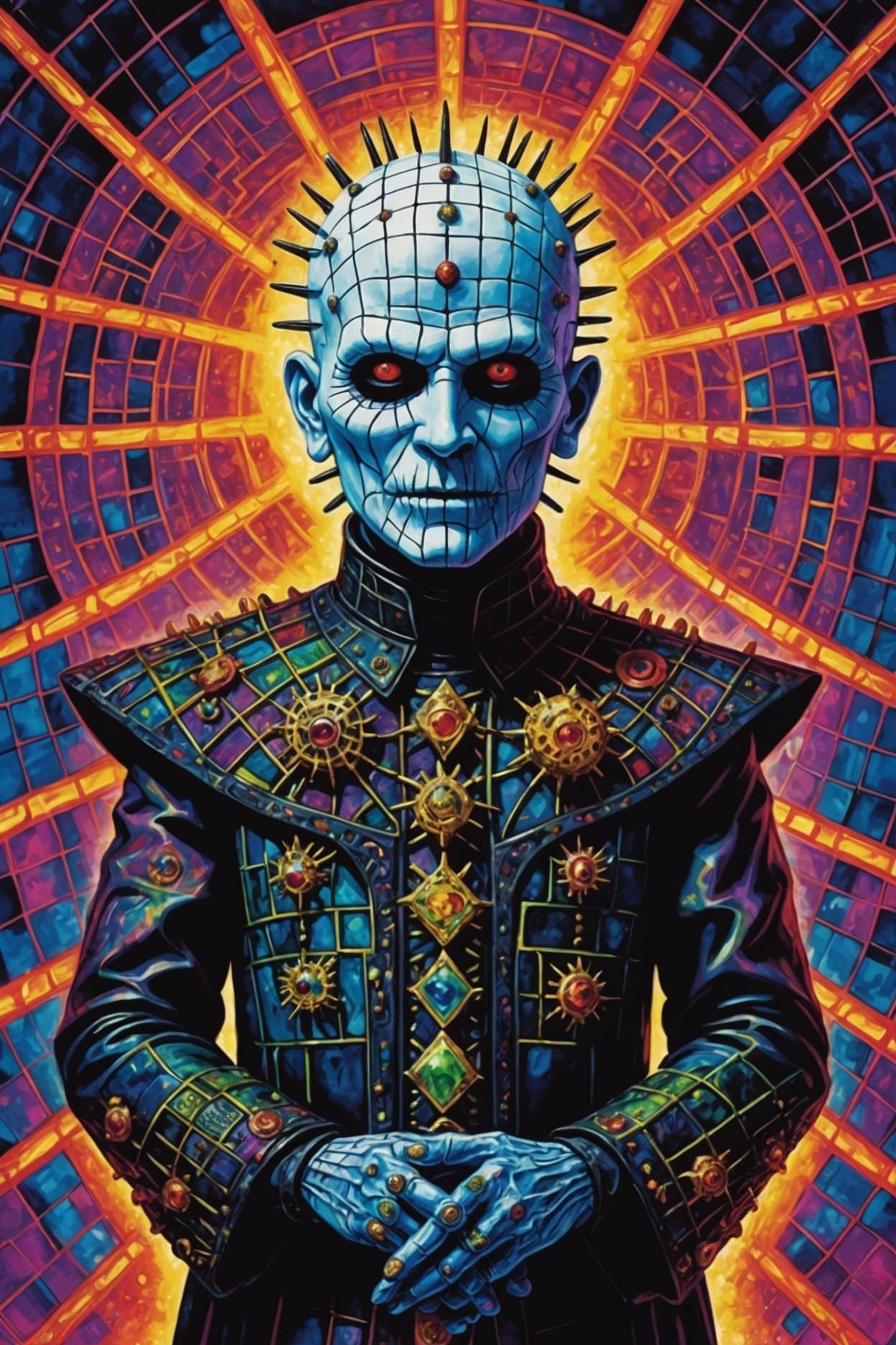 Golem Pinhead in Lisa Frank Style