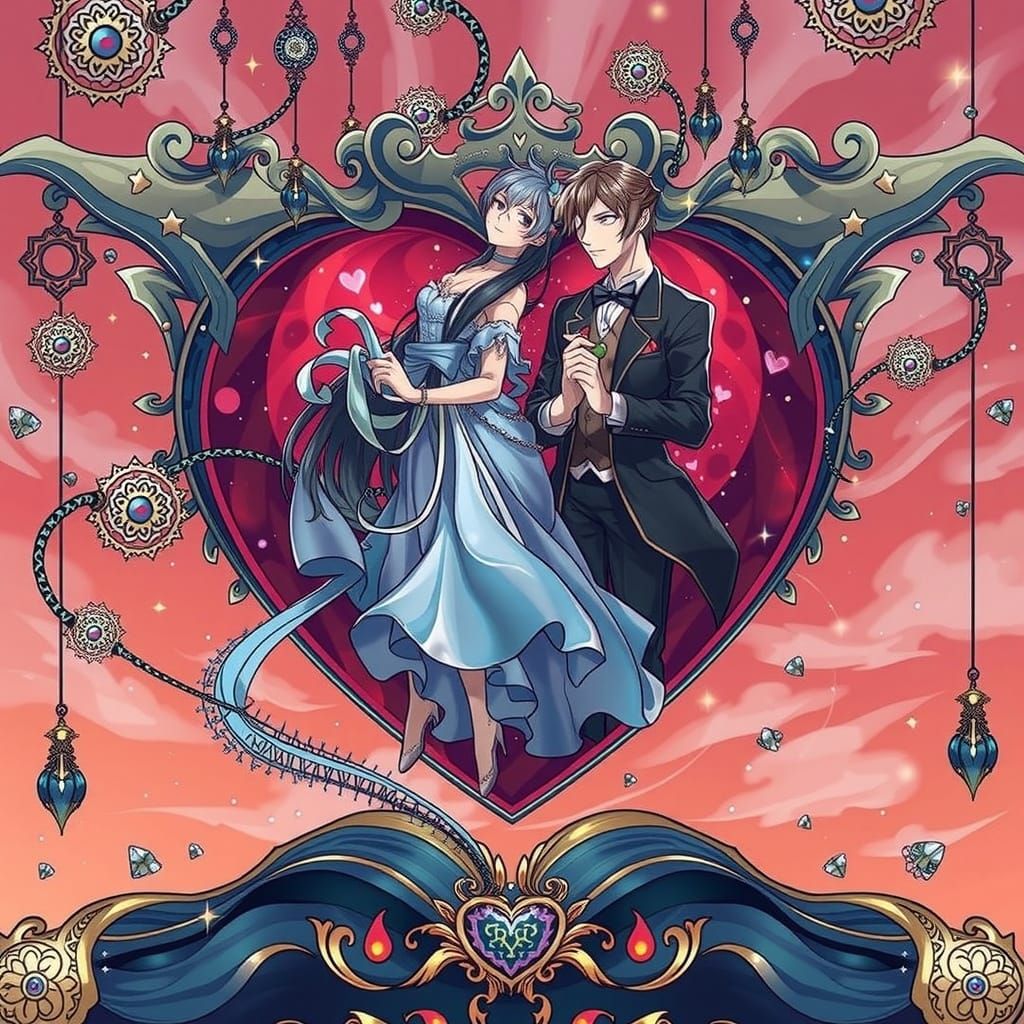 Romantic 3D Anime Scene Inspired by WLOP and Genshin Impact