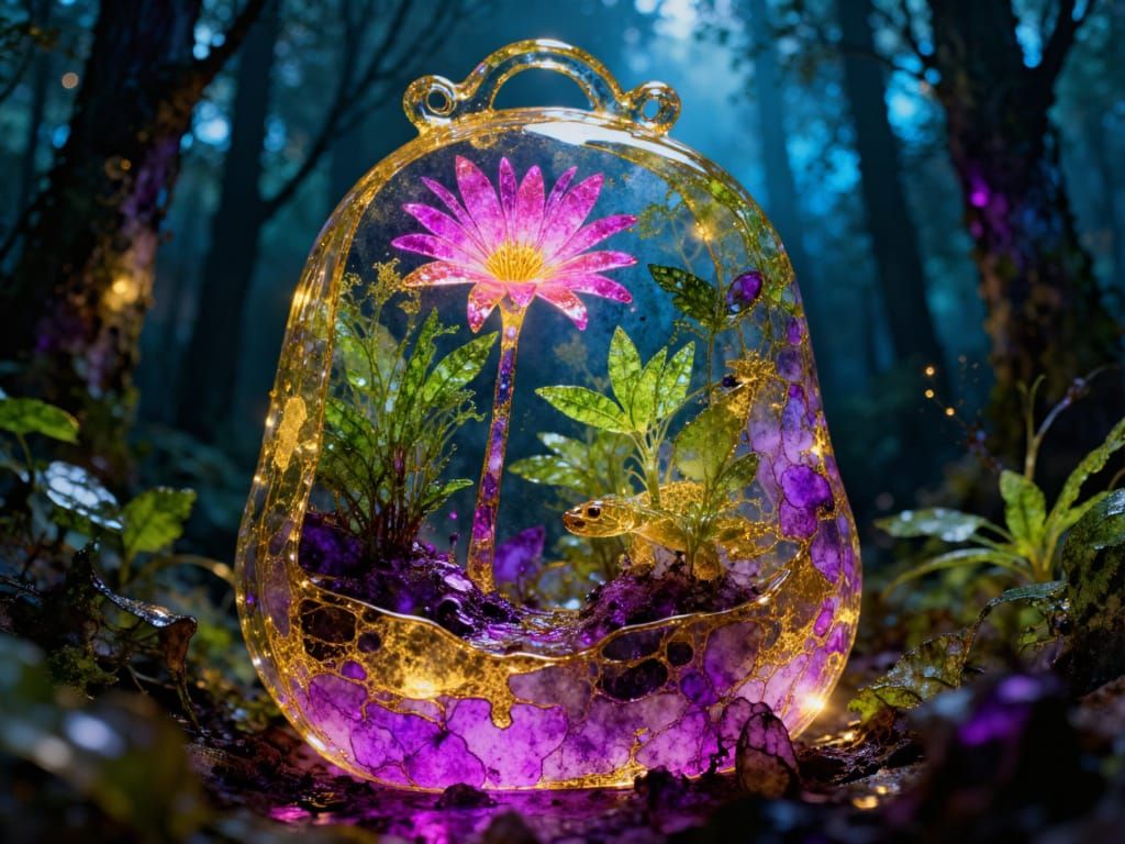 Cyberpunk Backpack Terrariums with Exotic Life