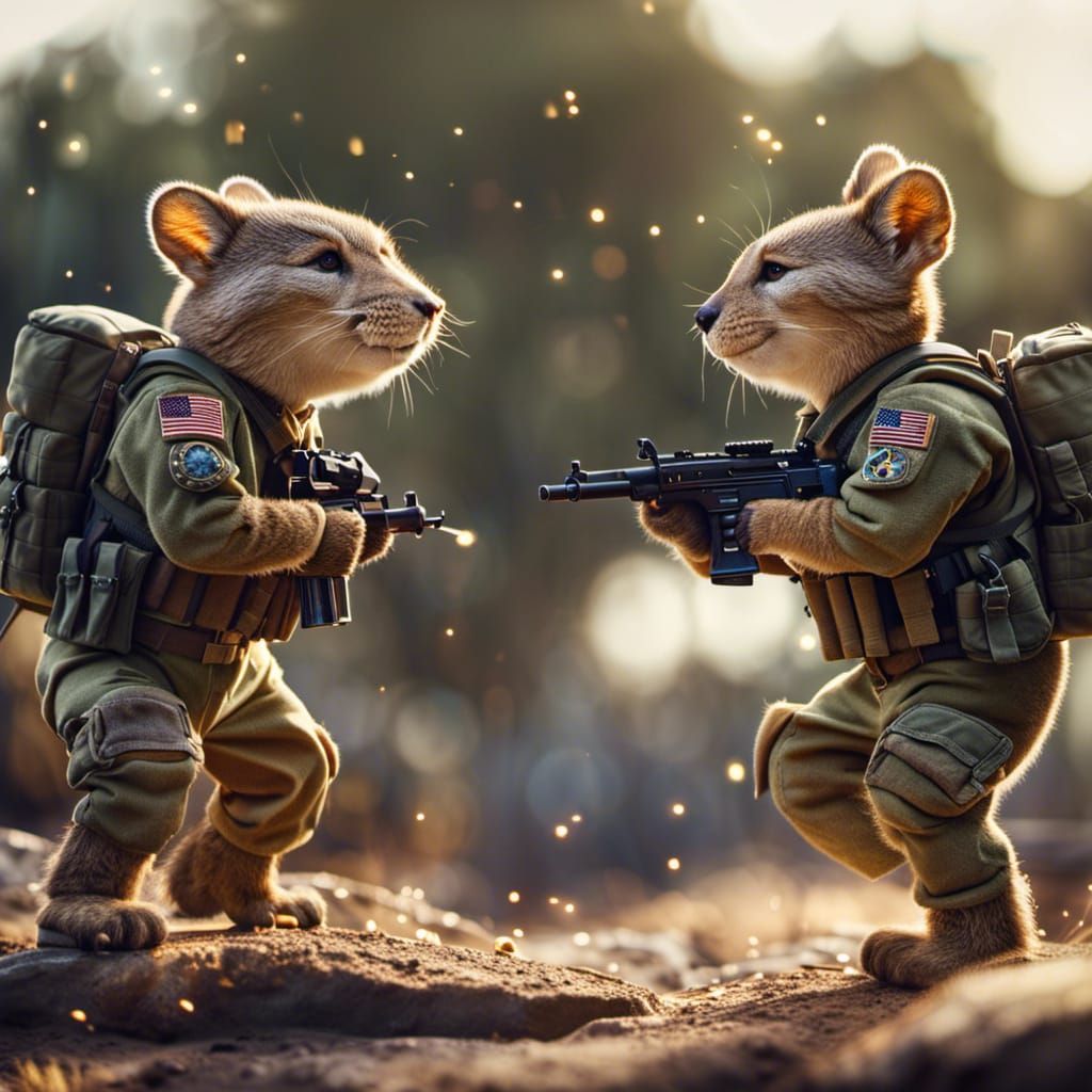 Celestial Star Soldiers Clash in Hyperrealistic War