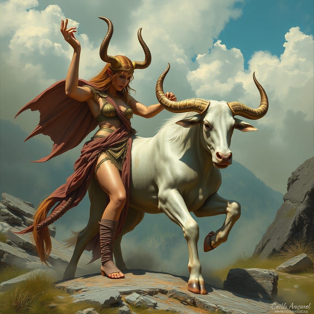 Hera Transforms Centaur into Ox-Horned Beast