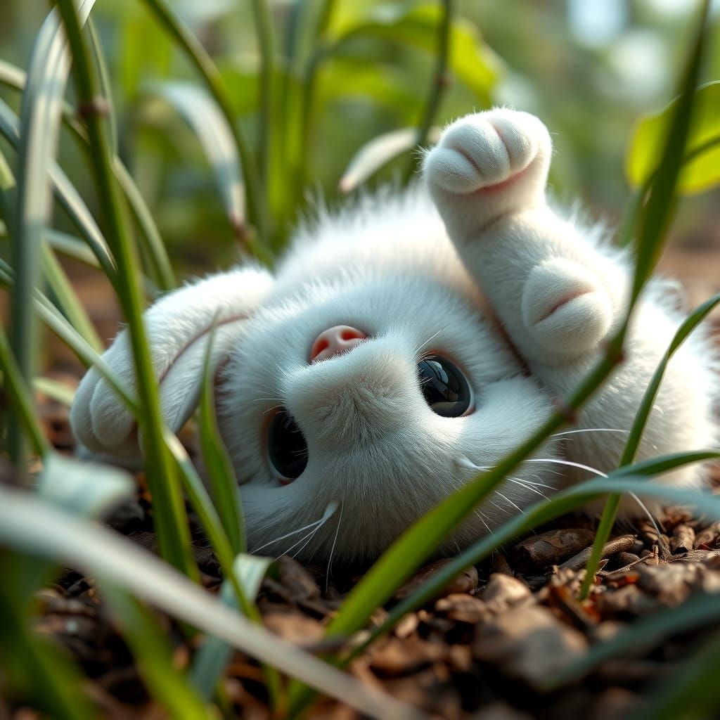 Adorable Baby Bunny in Hyper-Realistic 3D Digital Art
