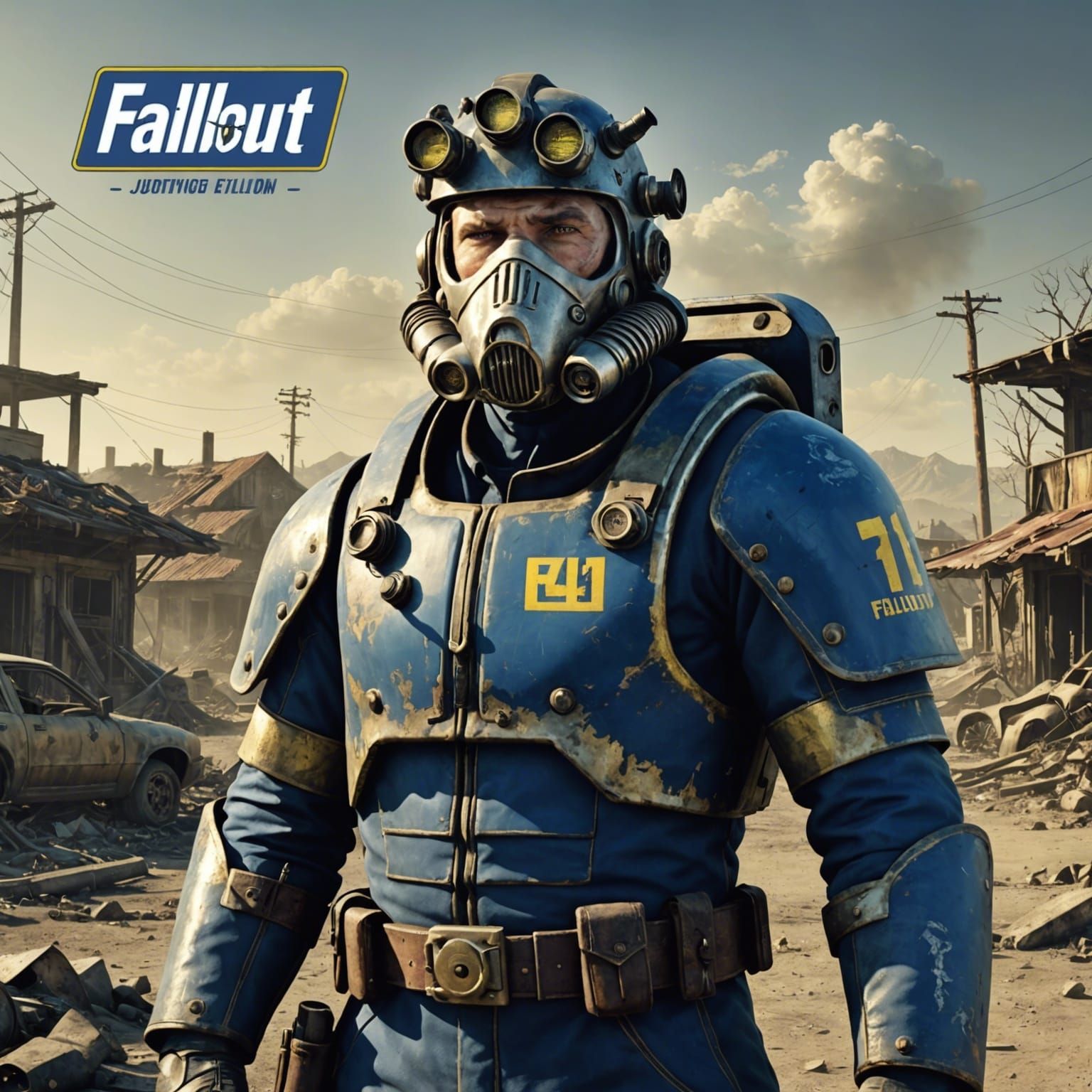 Wasteland Scene in Fallout Style