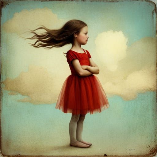 Surreal Dreamscape Portrait in Fine Art Style