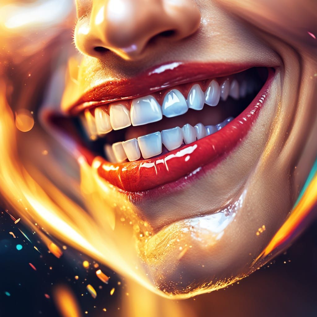 Smiling Person Portrait in Pixel Art Style