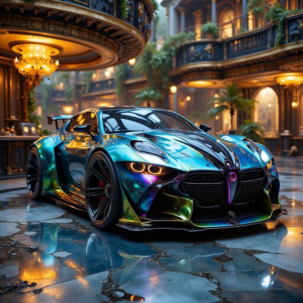 Concept Car in Spectral Gradient Showroom