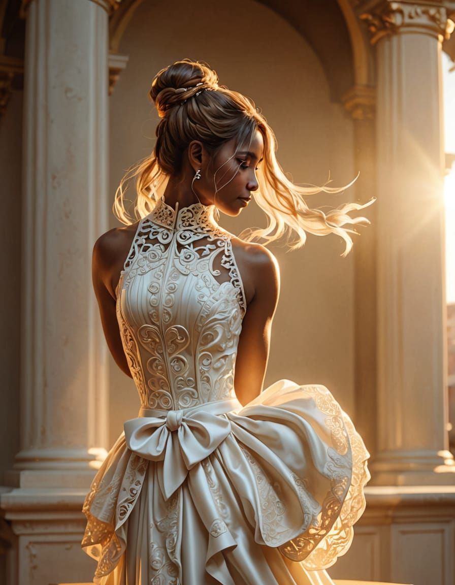 Ethereal Beauty in Warm Spotlight