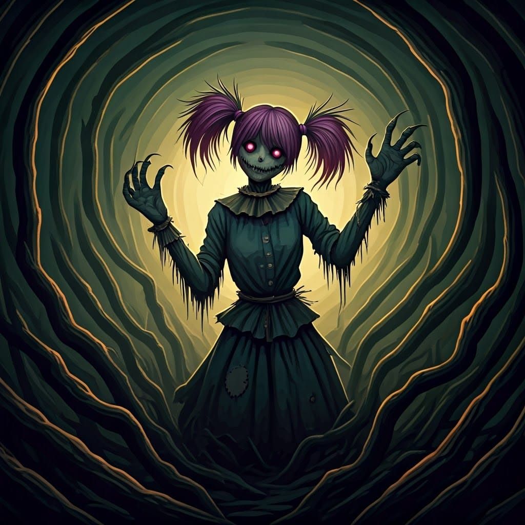 Charming Scarecrow in Studio Trigger Manga Style