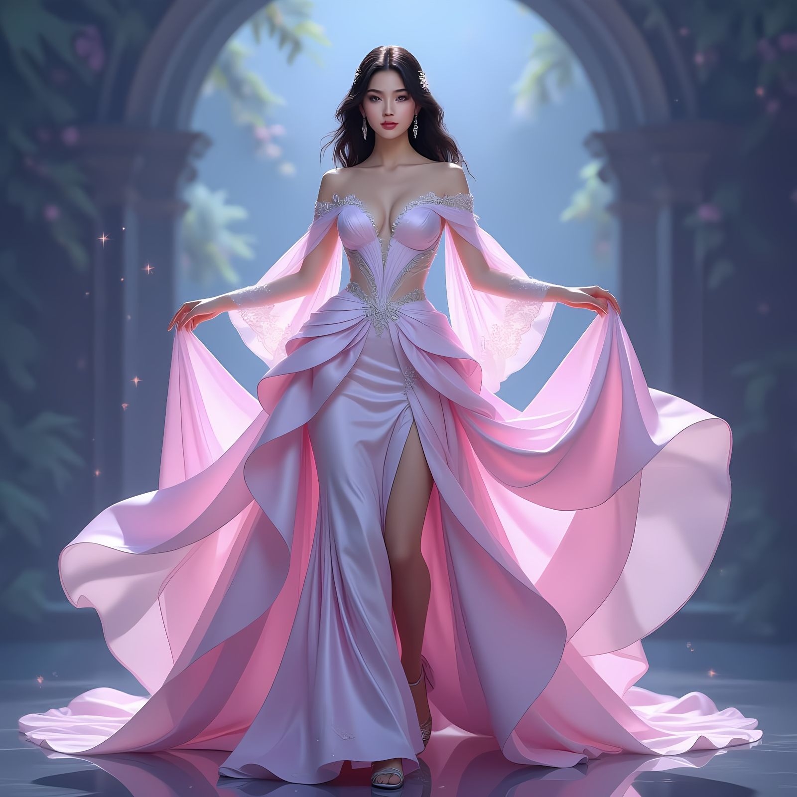 Marin Kitagawa in Haute Couture Fantasy Gown