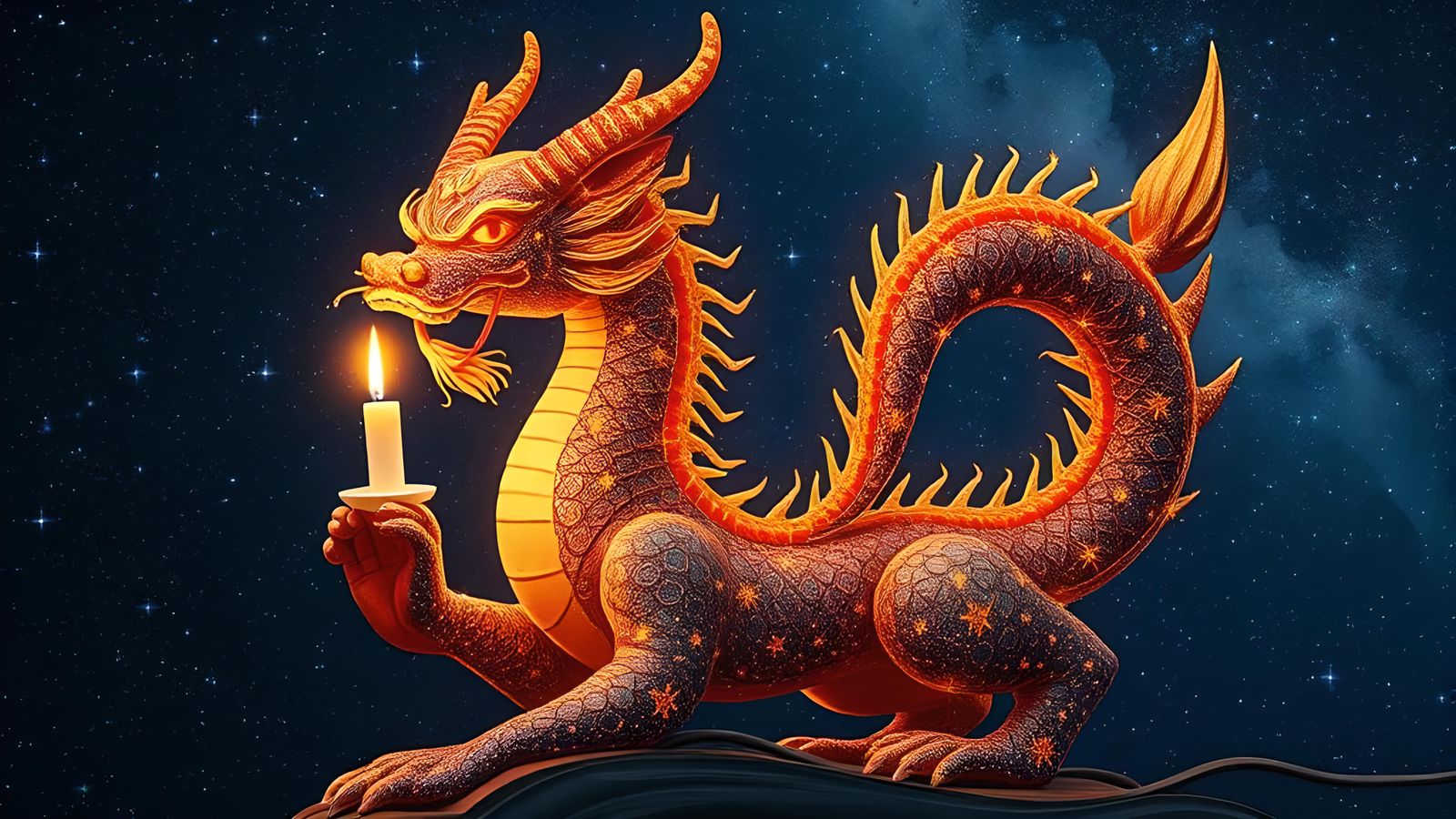 Celestial Qilin in Holographic Astral Illustration