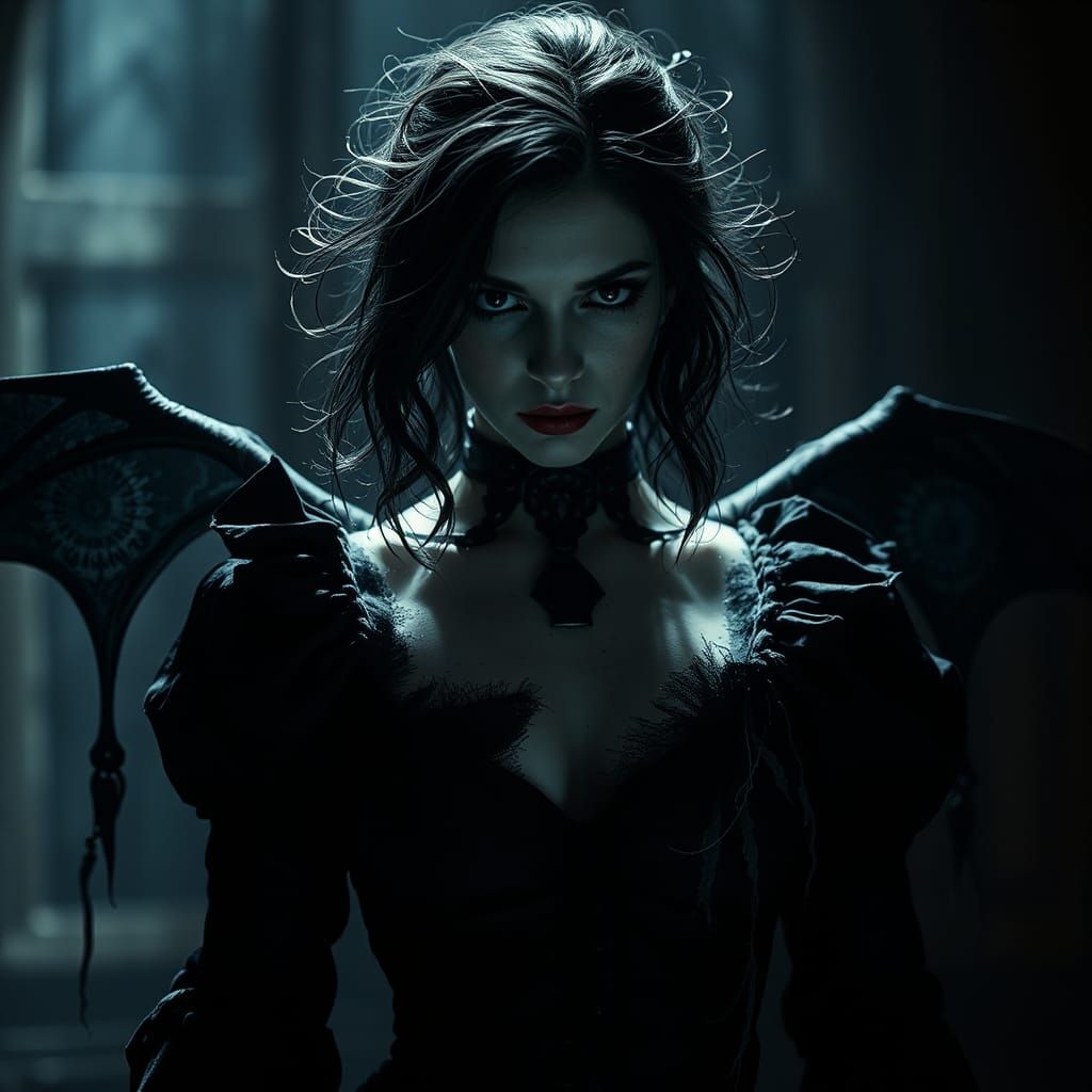 Dark Snow White in a Biomechanical Nightmare