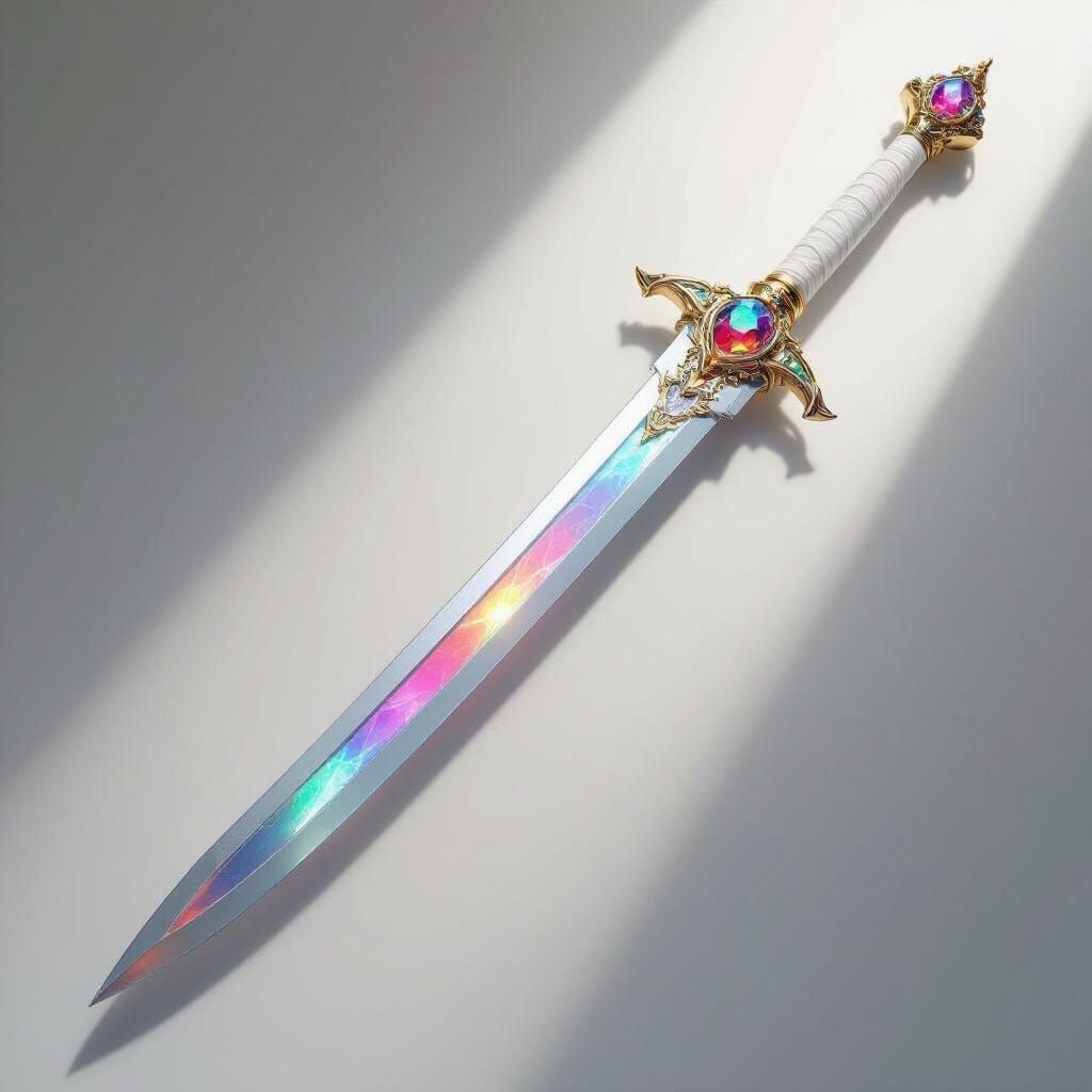 Rapier Sword with Prismatic Gemstone Hilt