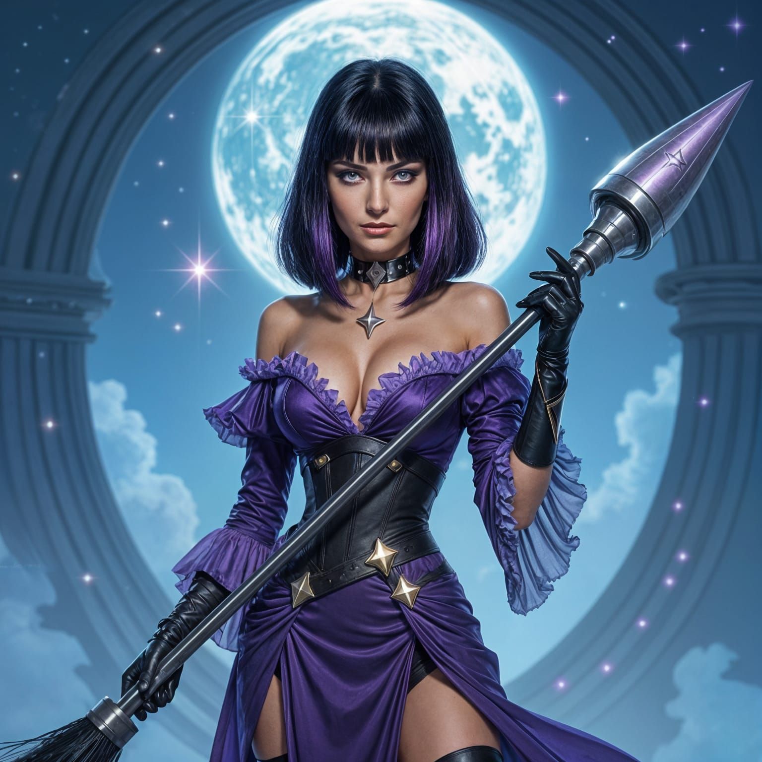 Futuristic Witch Loxy Bliss in Starfleet Style