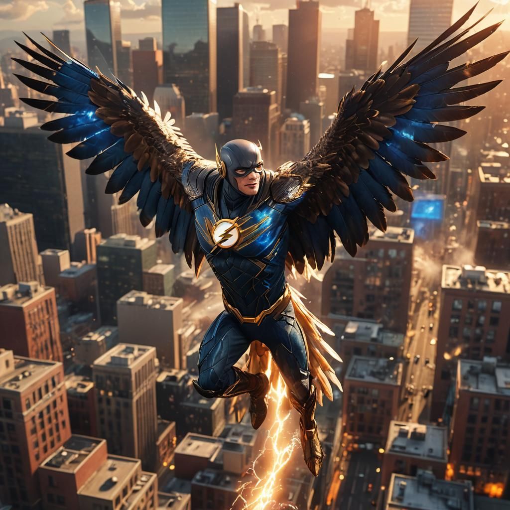 The Flash Transforms into Eagle: Cinematic 3D Animation