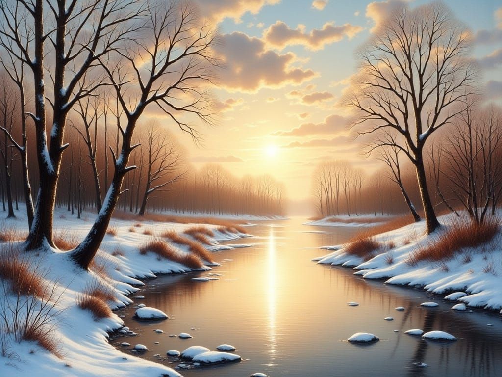 White Winter Sunrise