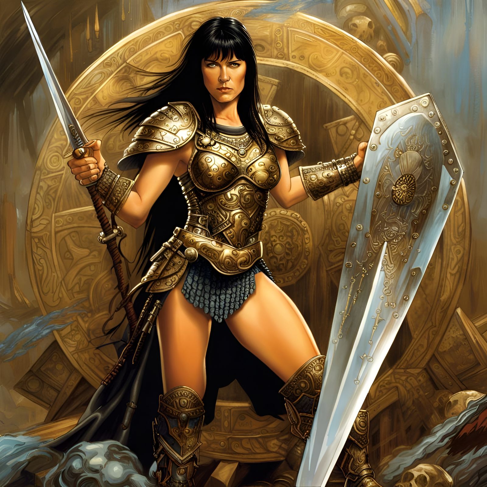 Xena Warrior Princess Fantasy Art Masterpiece