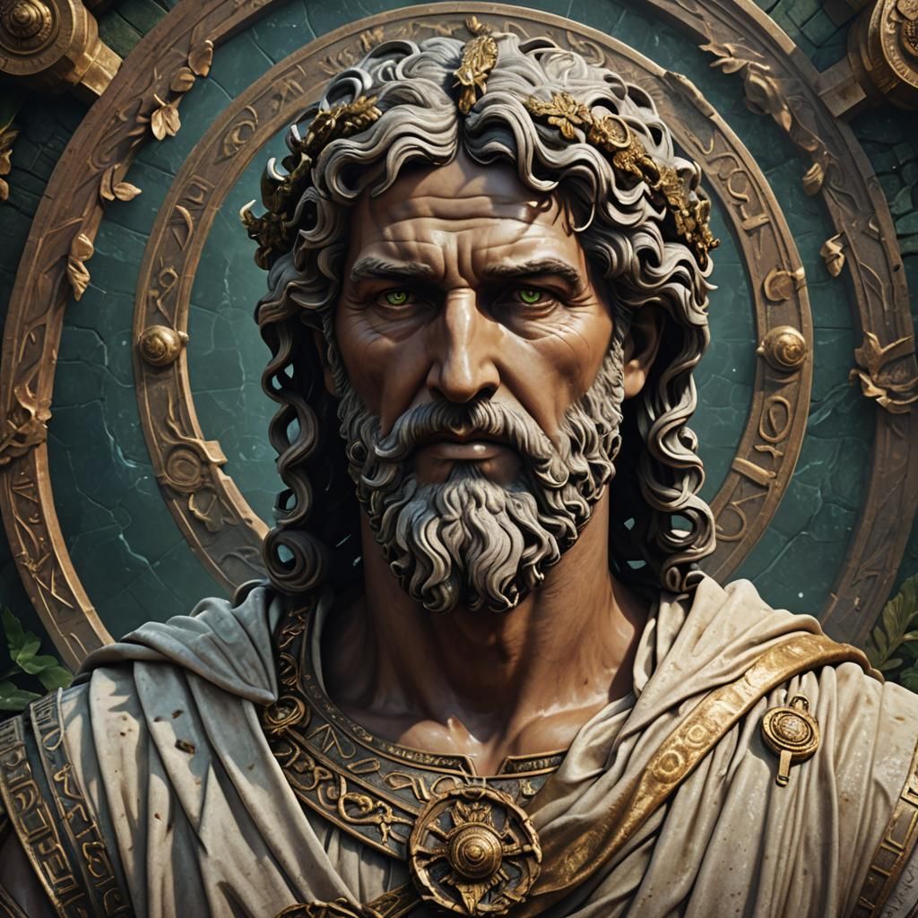 Asclepius: Roman God of Healing in Detailed Painting