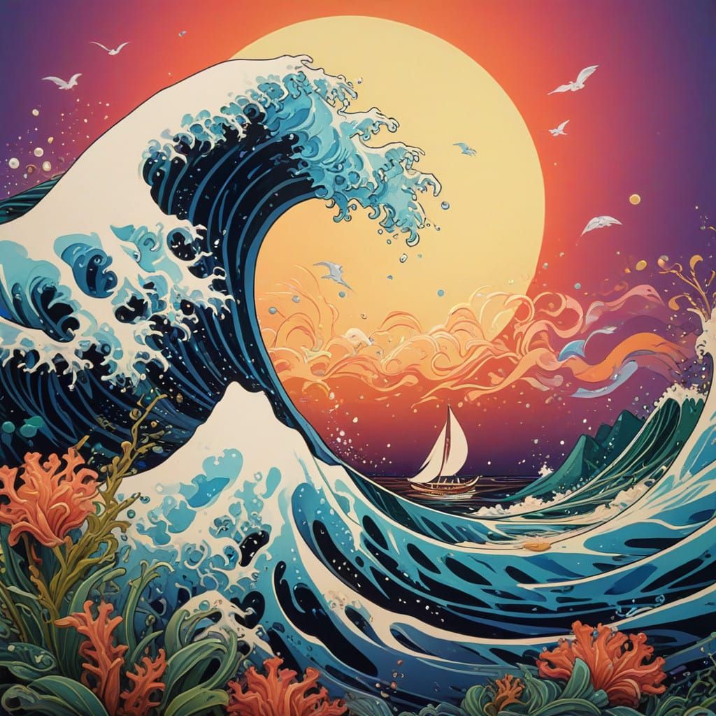 Majestic Wave Siren in Iridescent Hues