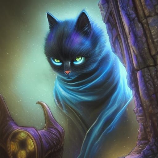 A coaked cat alien creature