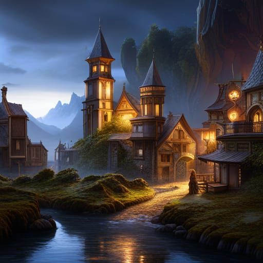 Fantastical Matte Painting in Deep Color