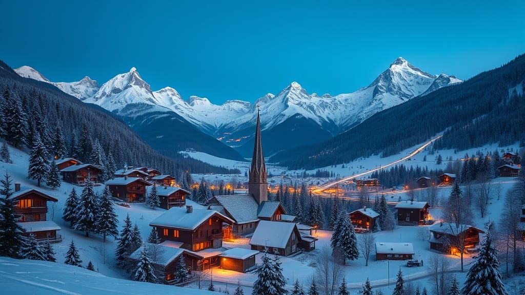 Allpine valley at Christmastime