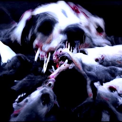 Graphic Image: Rabid Dogs Feast on Corpse