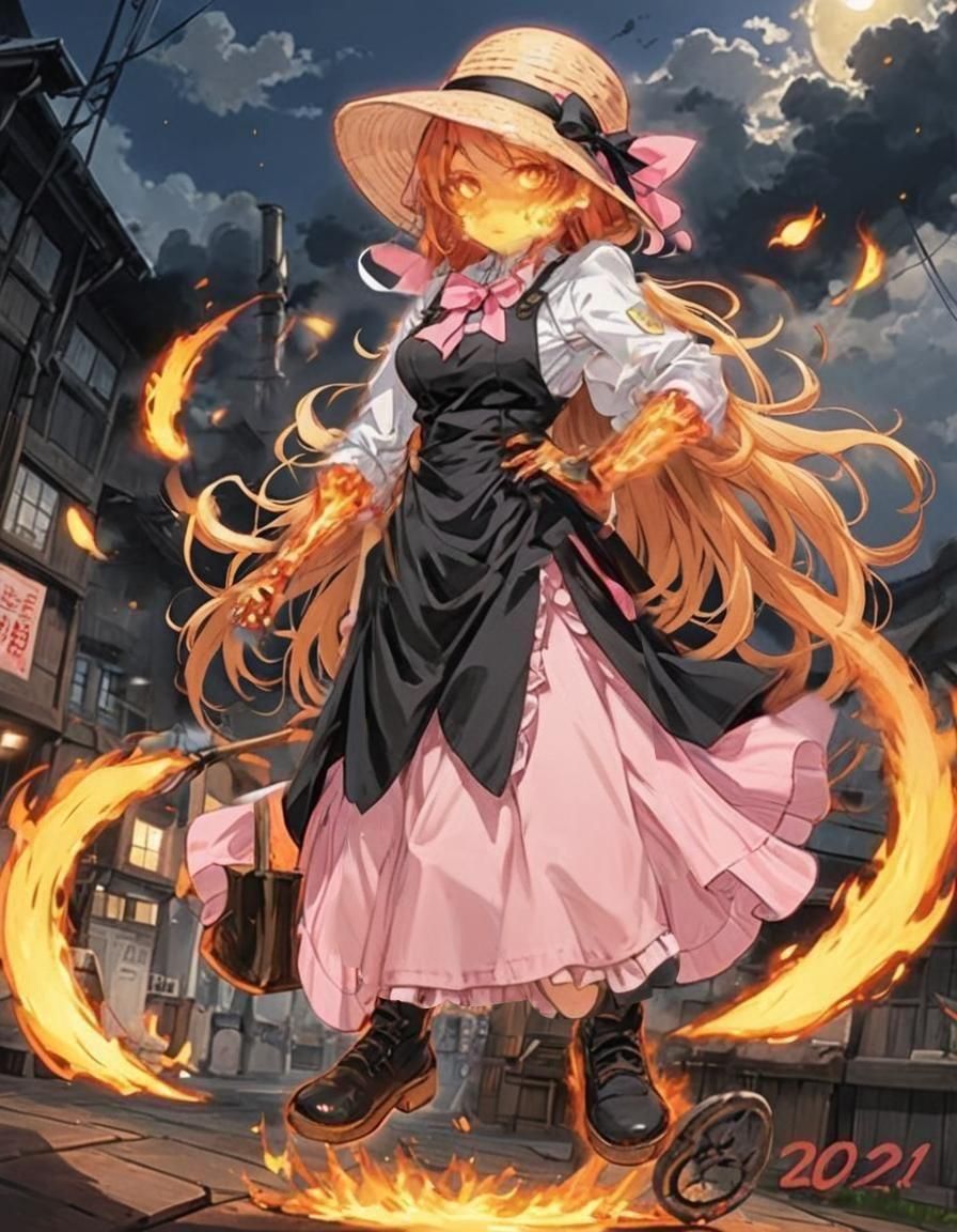 Smoke and moonlight. by artist "anime", Anime Key Visual, Japanese Manga, Pixiv, Zerochan, Anime art, Fantia