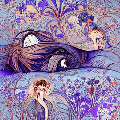 Elegant Art Nouveau Style Illustration