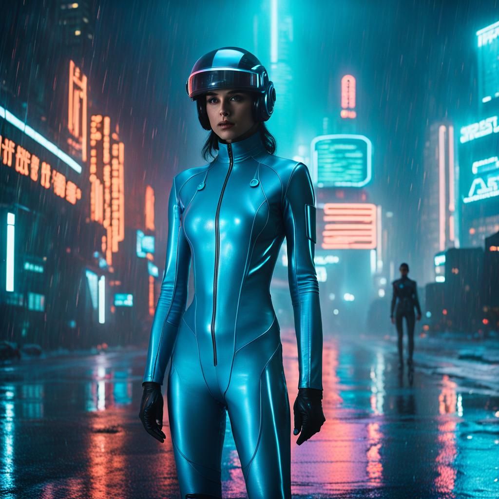 Ellise hunting the replicant Trump.