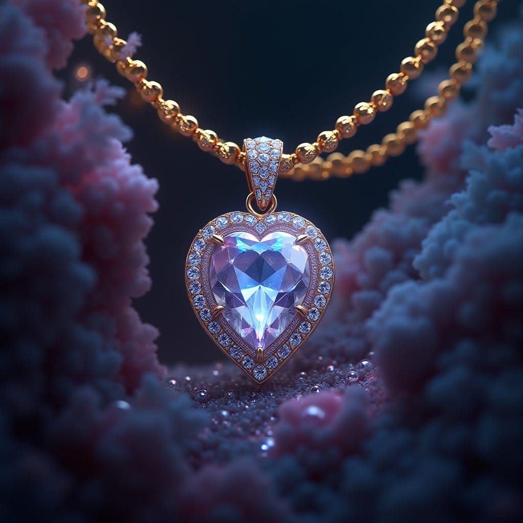 Ethereal Fantasy Necklace in Deep, Dreamlike Colors
