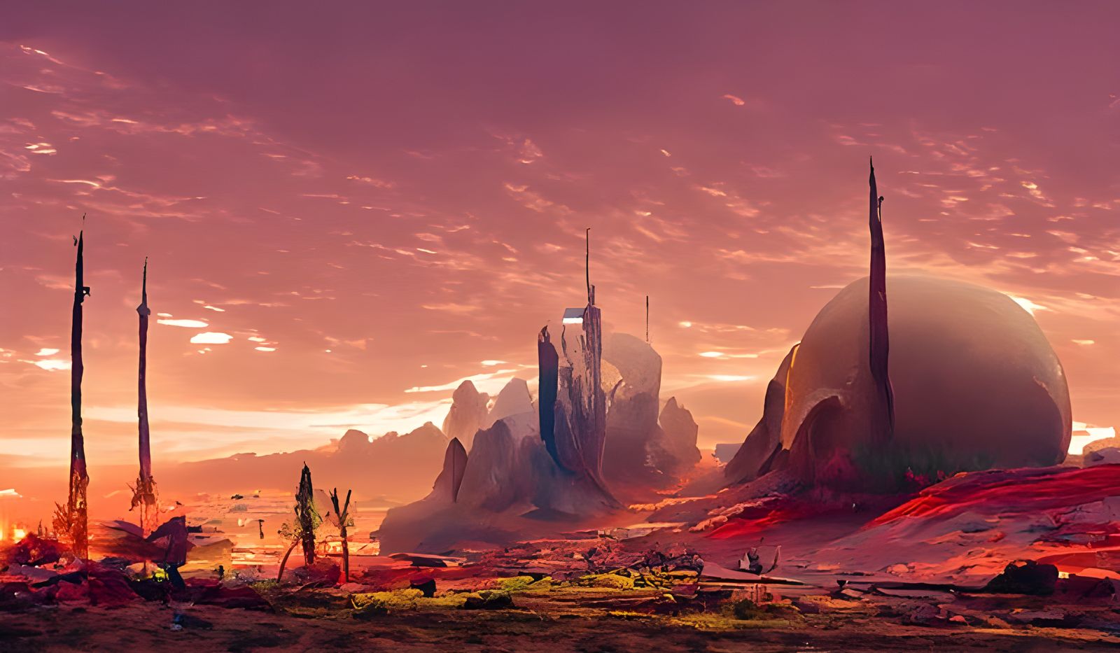 Abandoned Sci-Fi Outpost on Mars