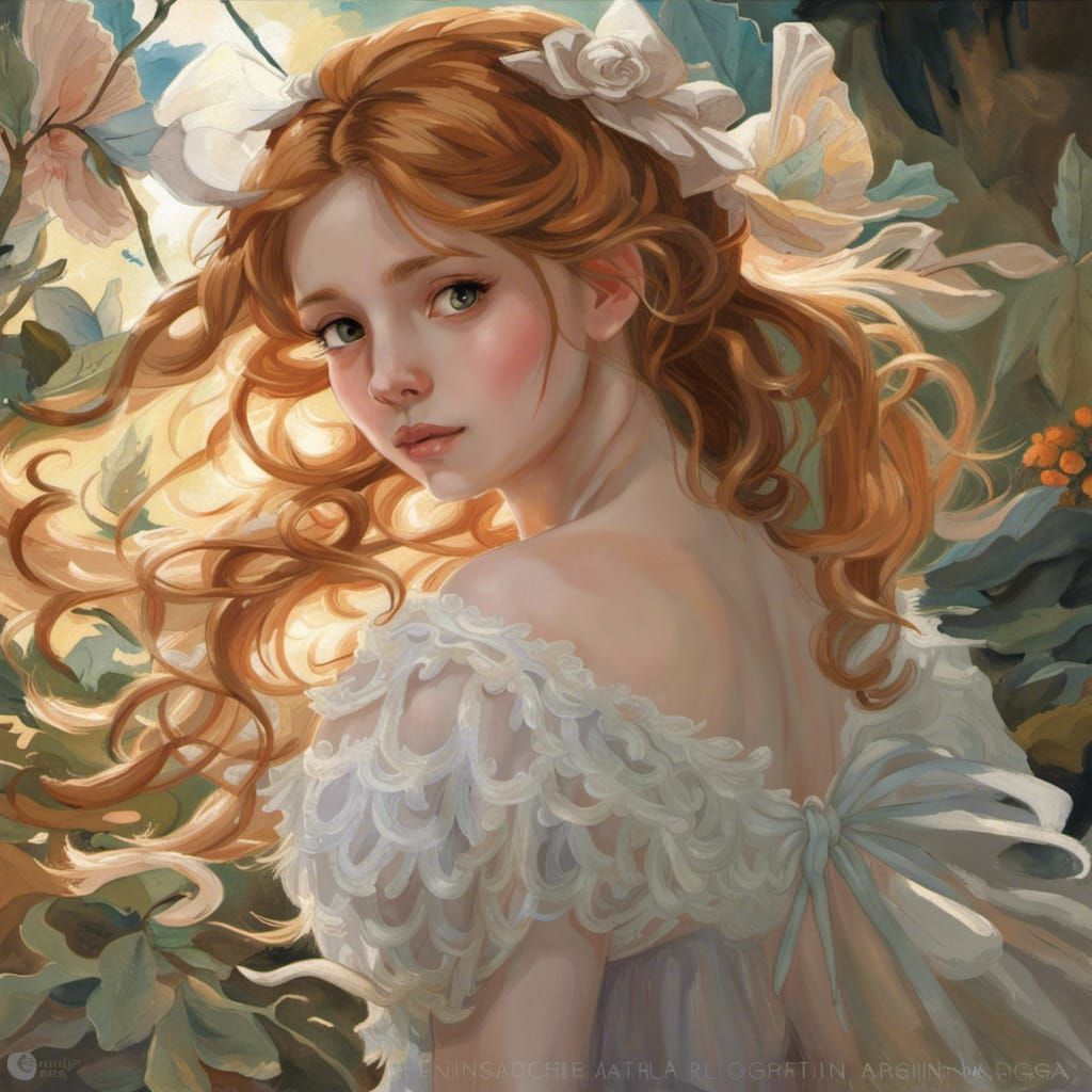 Anime-Style Portrait of a Beautiful Woman, Studio Ghibli