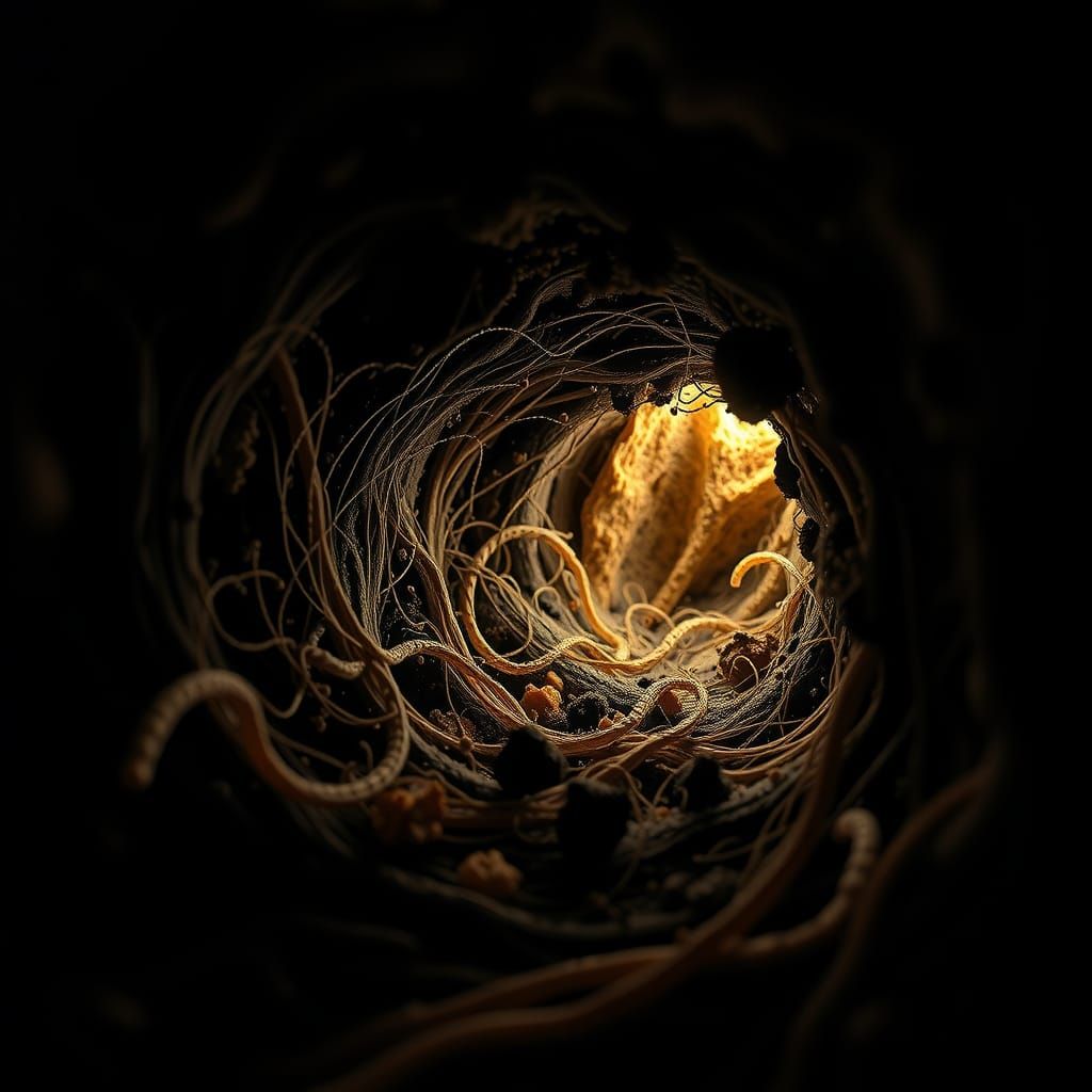 Alive Nature. Mole hole