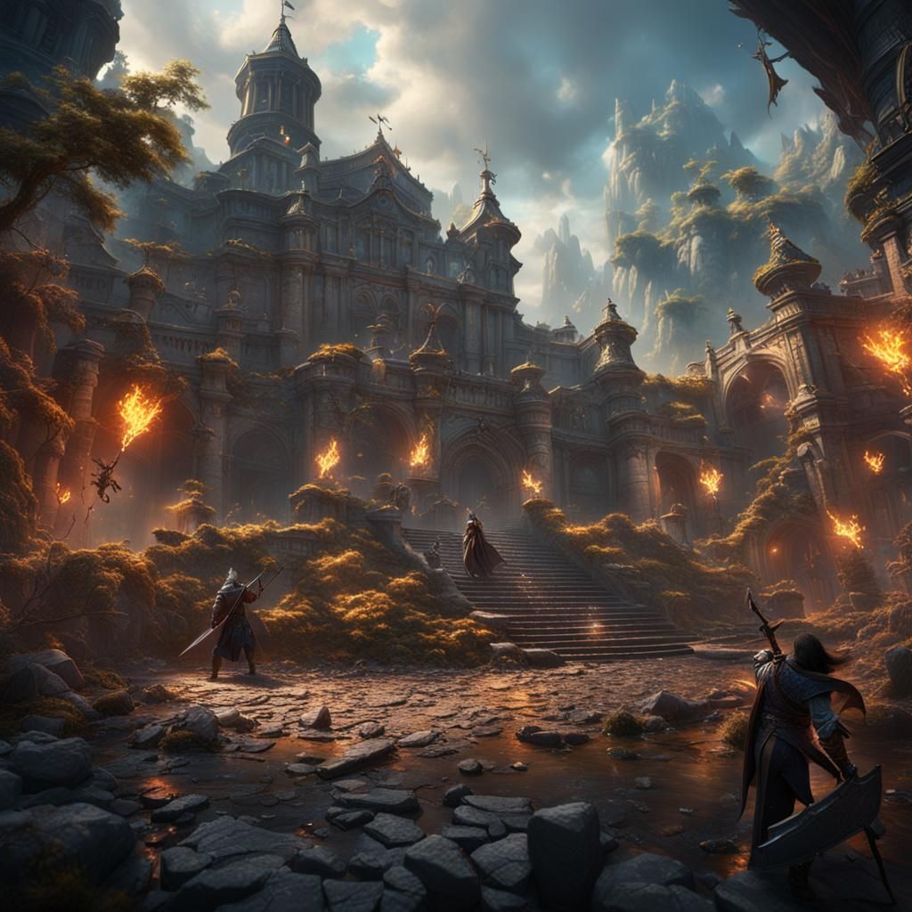 Epic Magic Battle Concept Art in 8K Resolution