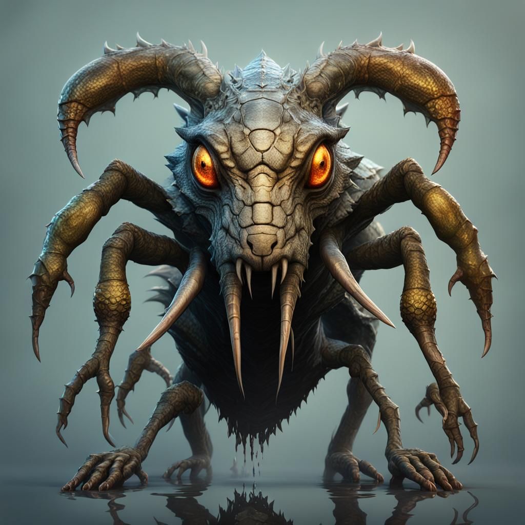 Mythical Hybrid Creature Concept Art in 8K