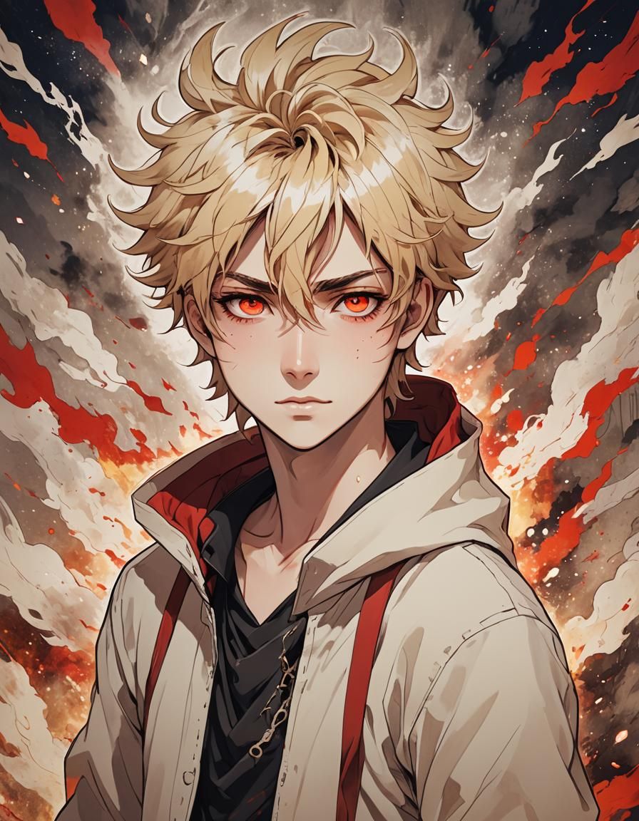 Animecore Boy Portrait in Fantasy World