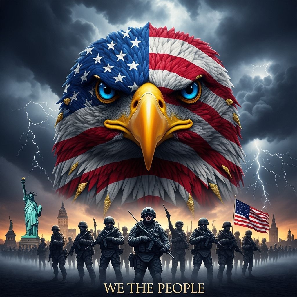 Colossal Eagle Poster Art of Stars and Stripes