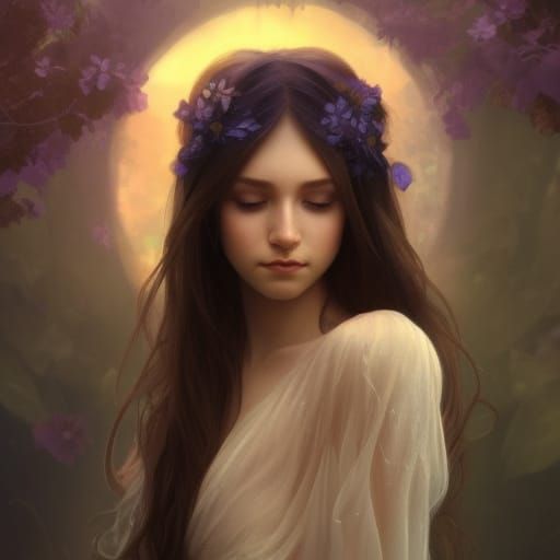 Enchanting Fairy Portrait in Detailed Fantasy Landscape