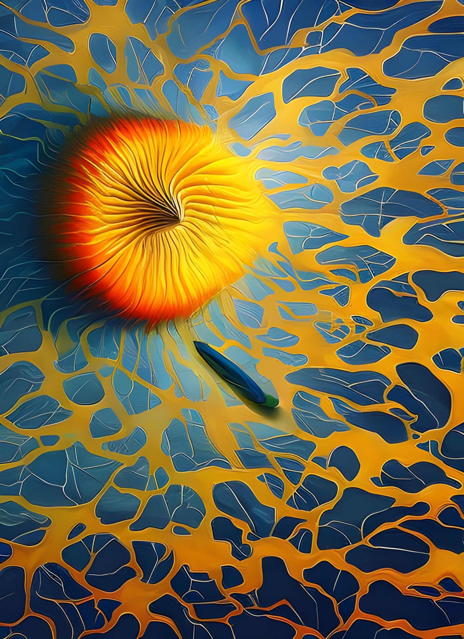 Abstract Art with Magical Particles as Octane Render