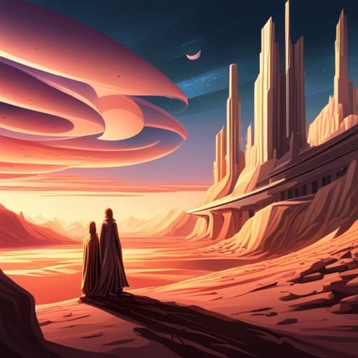 Retrofuturistic Space Opera Adventure in Optimistic Style