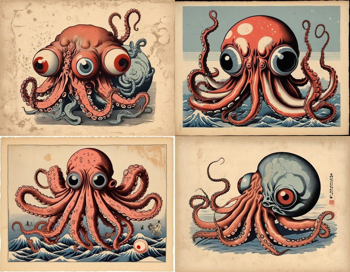 Surreal Mutant Creature with Llama Beak and Prawn Eyeball