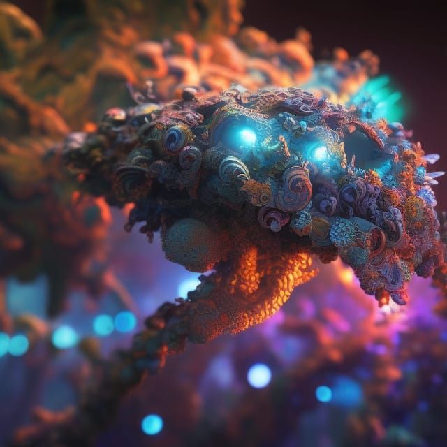 Epic Mushroom Crowd: Detailed Digital Matte Painting